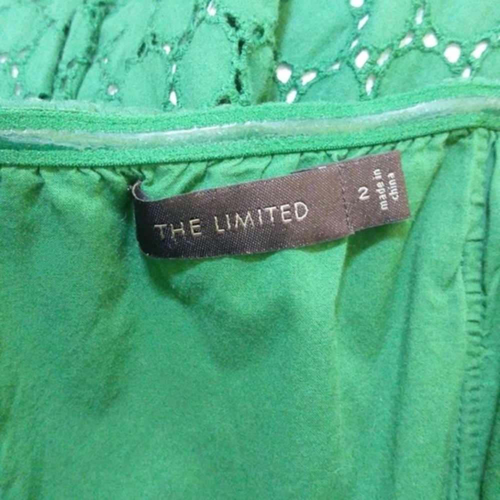 Strapless Green Eyelet Mini Dress - Size‎ 2 - Picture 8 of 9